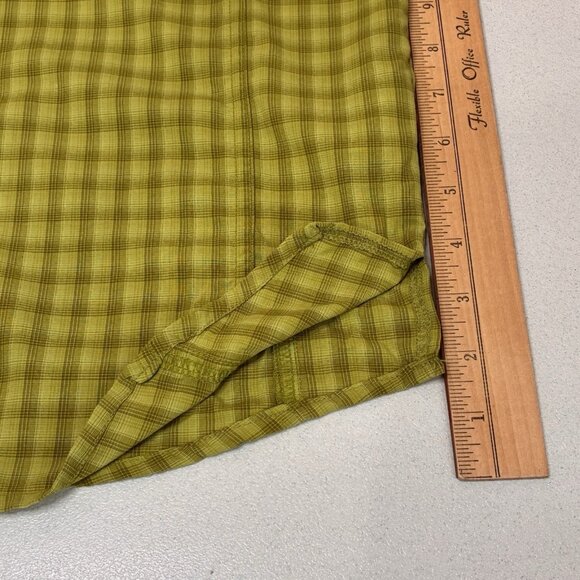 Outdoor Research Termini Nylon Shirt Mens Small Green Snap Close Logo Fishing - Picture 9 of 11